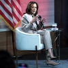 Vice President Kamala Harris answers questions during a moderated conversation with members of the National Association of Black Journalists hosted by WHYY on Tuesday in Philadelphia.
