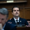 Rep. Matt Gaetz, R-Fla., questions Attorney General Merrick Garland during a hearing by the House Judiciary Committee, on June 4. President-elect Donald Trump announced his intent to nominate Gaetz to head up the Department of Justice Wednesday.
