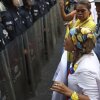 Retired education workers shout slogans in front of a line of riot police during a protest to demand the immediate approval of the Civil and Labor Amnesty Law in Caracas on Feb. 10, 2026.