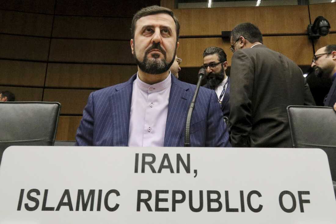 Iran's deputy foreign minister, Kazem Gharibabadi, then the country's envoy in Vienna, awaiting the start of the International Atomic Energy Agency board of governors meeting in Vienna, Austria, Nov. 21, 2019.