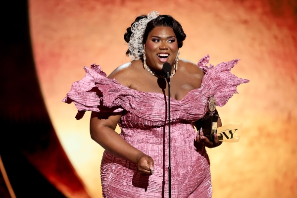 Qween Jean accepts the Best Costume Design of a Musical award for CATS: The Jellicle Ball during The 79th Annual Tony Awards at Radio City Music Hall on Sunday.