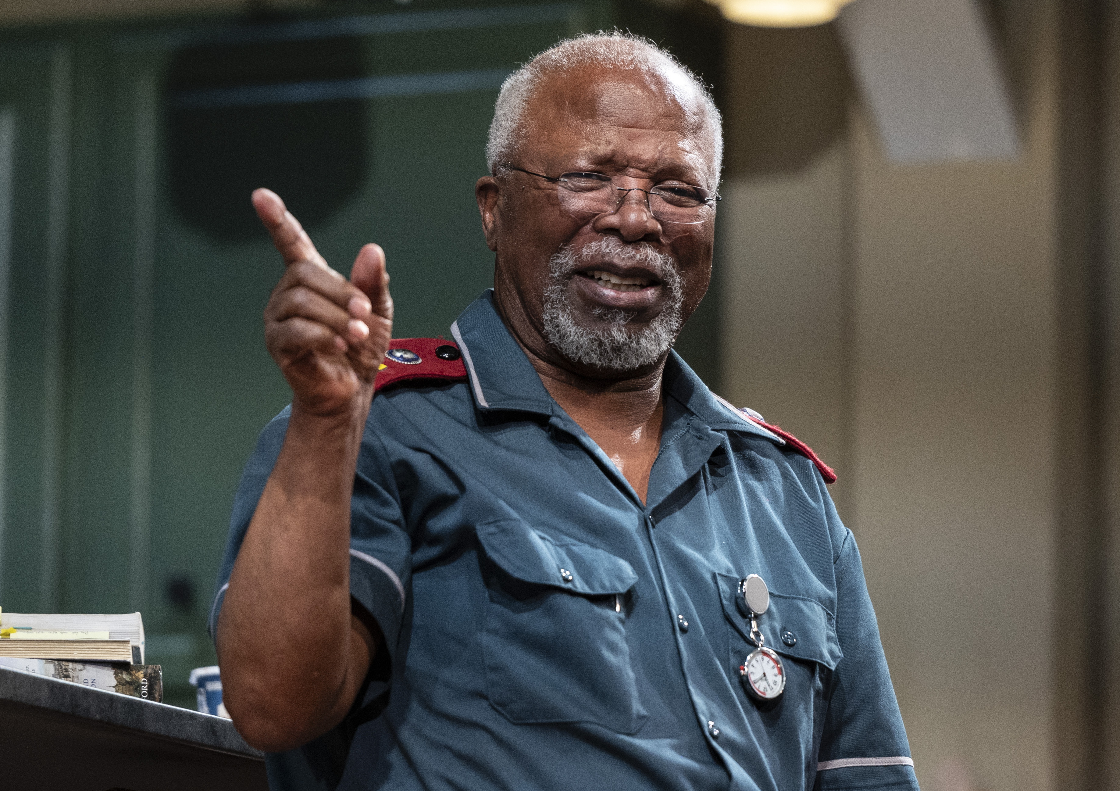 John Kani in <em>Kunene and the King </em>at Shakespeare Theatre Company.
