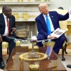 South African President Cyril Ramaphosa and President Donald Trump in the Oval Office.