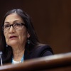 WASHINGTON, DC - MAY 02: U.S. Interior Secretary Deb Haaland testifies during a Senate Energy and Natural Resources hearing on May 02, 2023 in Washington, DC. The committee held the hearing to examine President Biden's budget request for the U.S. Department of the Interior for fiscal year 2024. (Photo by Kevin Dietsch/Getty Images)