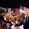 President Trump greets attendees as he walks on stage to speak on the first day of the 2026 Republican National Convention on Sept. 9, 2026 in Dallas, Texas.