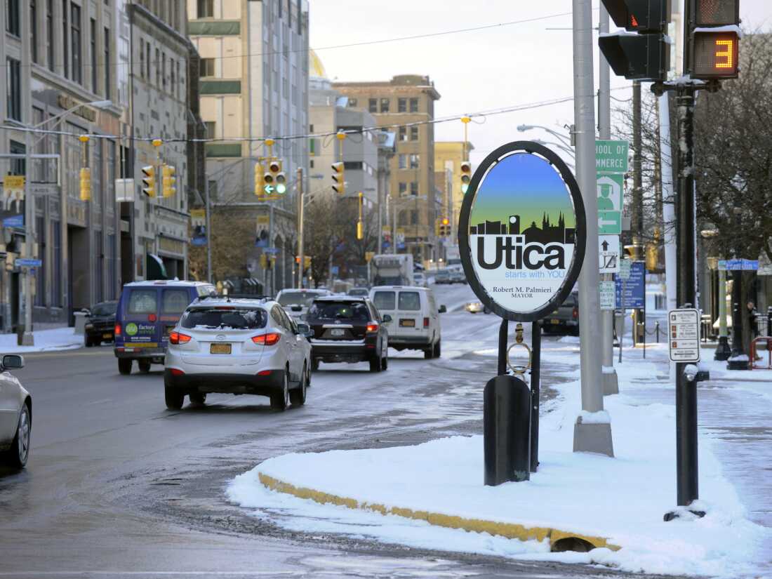 Police in Utica, NY, say an officer shot a 13-year-old boy after an afternoon chase.  Police said officers believe the boy was brandishing a handgun.  Above, vehicles move on Genesee Street after fresh snow, in Utica, NY, January 31, 2017.