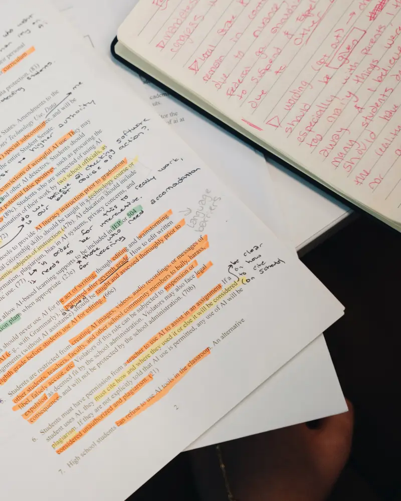 Sophia Fenn of Washington State took the work seriously, going line by line through the proposals and making detailed notes about what she would like to amend or strike altogether.