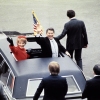 Ronald Reagan salutes beside his wife Nancy Reagan during his 1981 inaugural ceremony in Washington, D.C.