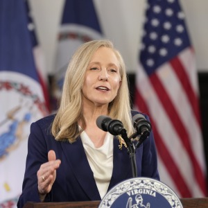 Virginia Gov. Abigail Spanberger delivers the Democratic response to President Donald Trump's State of the Union address on Tuesday in Williamsburg, Va.