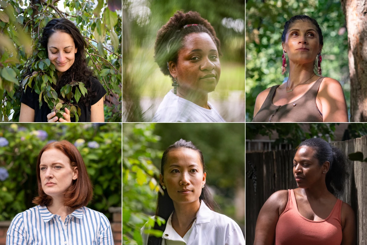 Clockwise, from top left: Laura Forer, Michelle Alette, Domenique Rice, Jen Loga, Dr. Patty Ng and Marise Angibeau-Gray