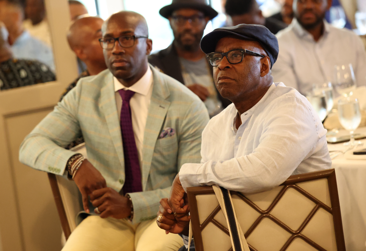 TV host Segun Oduolowu and actor Courtney B. Vance at a luncheon during the festival.