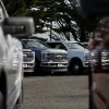 COLMA, CALIFORNIA - JANUARY 06: Ford pickup trucks are displayed on the sales lot at Serramonte Ford on January 06, 2026 in Colma, California.