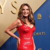 Host Mariska Hargitay arrives at the 78th Emmy Awards in Los Angeles on Monday.