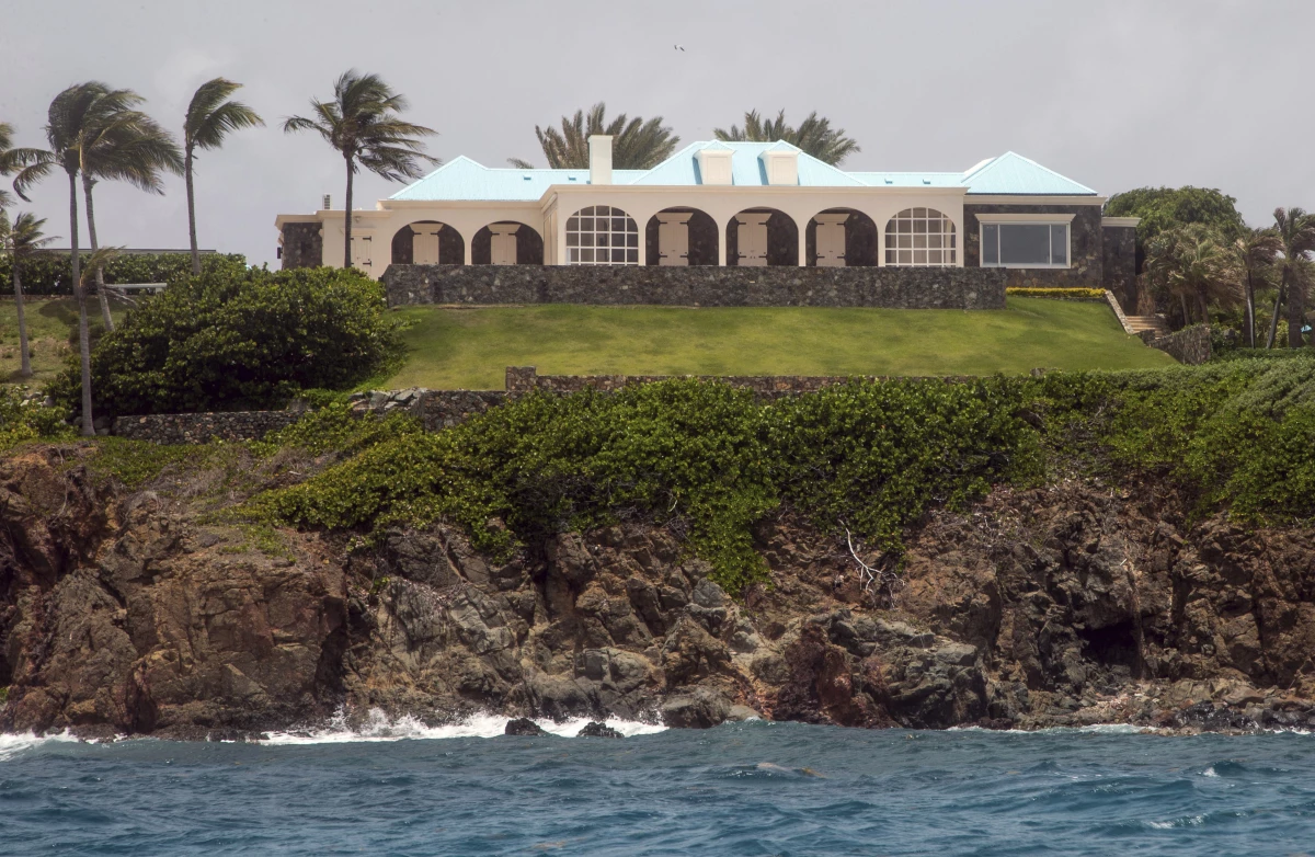 A view of Jeffrey Epstein's estate on the island of Little St. James in the U.S. Virgin Islands on July 9, 2019.
