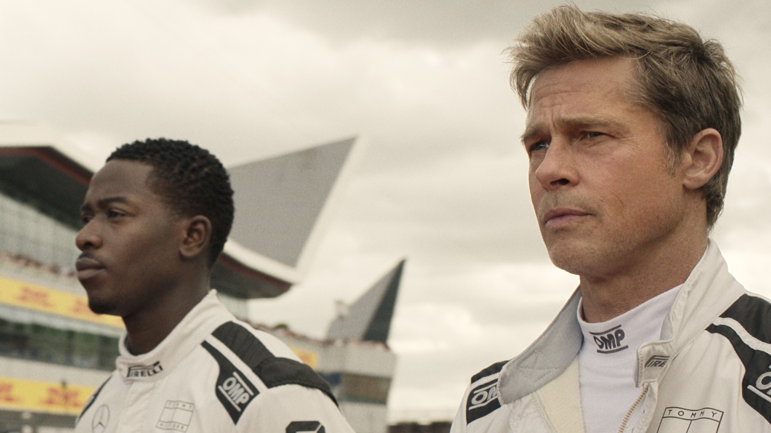 Damson Idris and Brad Pitt in F1 The Movie.