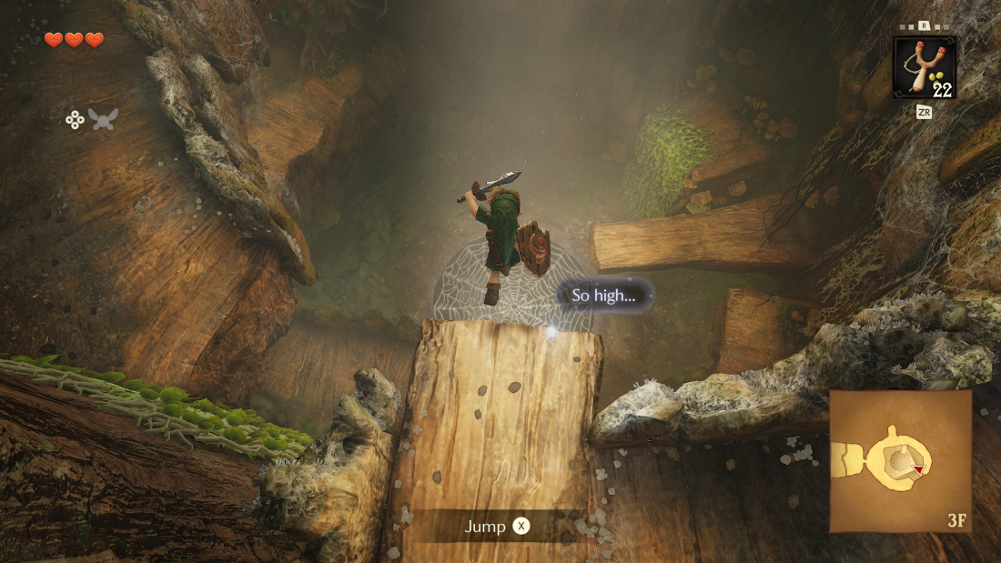 I was so accustomed to the automatic jump that I failed to time this leap properly when I came to it in my own playthrough.