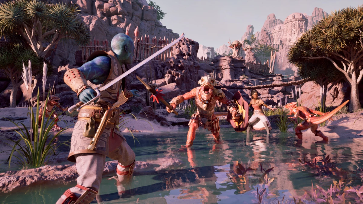 Fight strange monsters and explore a lush, mysterious world in Avowed.