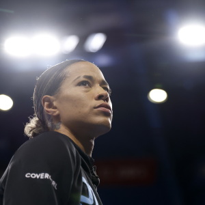 Natasha Cloud of the Chicago Sky looks on prior to the game against the Indiana Fever at Wintrust Arena on Aug. 23 in Chicago.