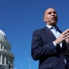 U.S. Minority Leader Hakeem Jeffries (D-NY) speaks to reporters outside of the U.S. Capitol on October 16, 2025.