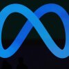 A Meta logo is shown on a video screen at LlamaCon 2025, an AI developer conference, in Menlo Park, Calif., April 29, 2025.
