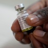 A pharmacist holds a vial of lenacapavir, at the Desmond Tutu Health Foundation's Masiphumelele Research Site, in Cape Town, South Africa, July 23, 2024.