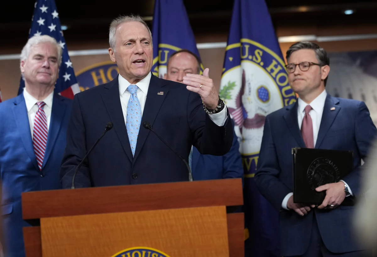 House Majority Leader Steve Scalise (R-La.) speaks at a press conference following a House Republican caucus meeting at the U.S. Capitol on Wednesday.