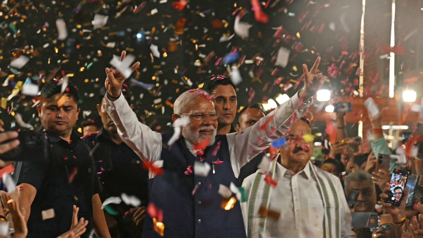 Narendra Modi claims India election win, but no landslide : NPR Narendra Modi claims India election win, but no landslide : NPR