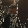 Aegon II (Tom Glynn-Carney) on the famously pointy and rusty Iron Throne.