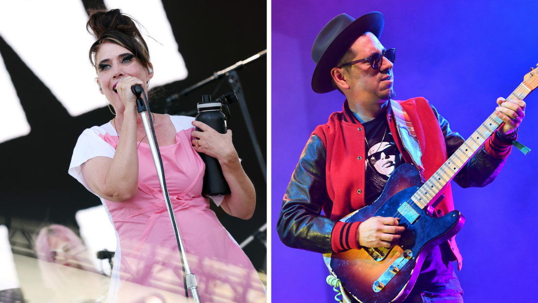 Kathleen Hanna (left) and Adrian Quesada are two artists featured on the benefit compilation