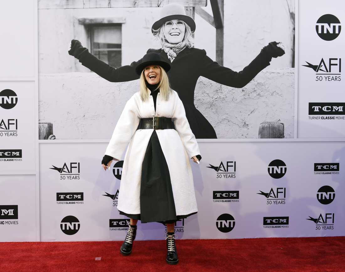 Actress Diane Keaton poses at the 45th AFI Life Achievement Award Tribute to Keaton at the Dolby Theatre on Thursday, June 8, 2017, in Los Angeles. 