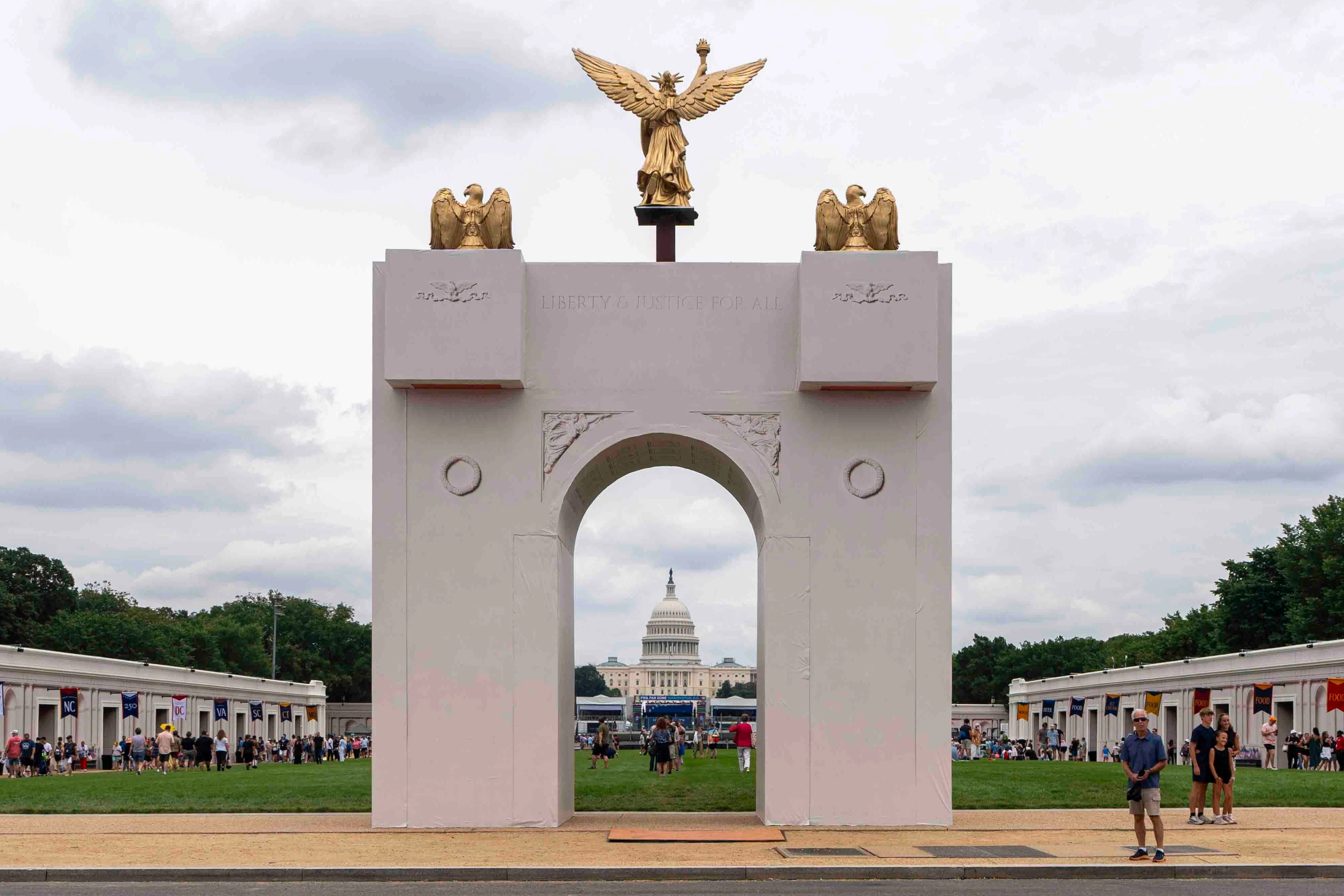 Virginia and D.C. sue to block construction of Trump arch