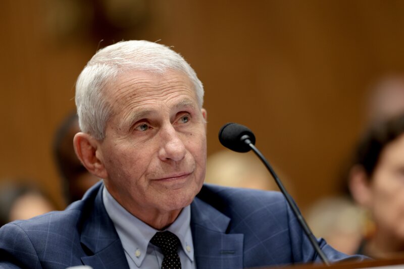Dr. Anthony Fauci sitting at a hearing