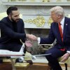 President Trump meets with President Nayib Bukele of El Salvador in the Oval Office on April 14, 2025.