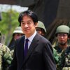 Taiwanese President Lai Ching-te visits a military base