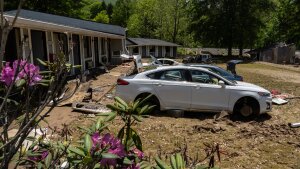 The rooms at the Super 8 Motel in Swannanoa have sat vacant since Helene hit Western North Carolina in September 2024.