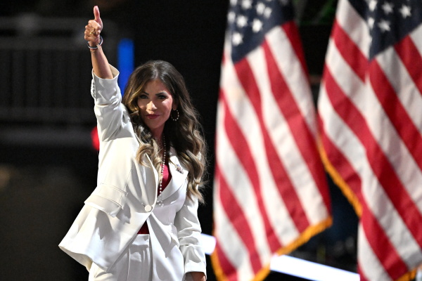 Kristi Noem, governor of South Dakota, during the Republican National Convention in Milwaukee, Wis., in July.