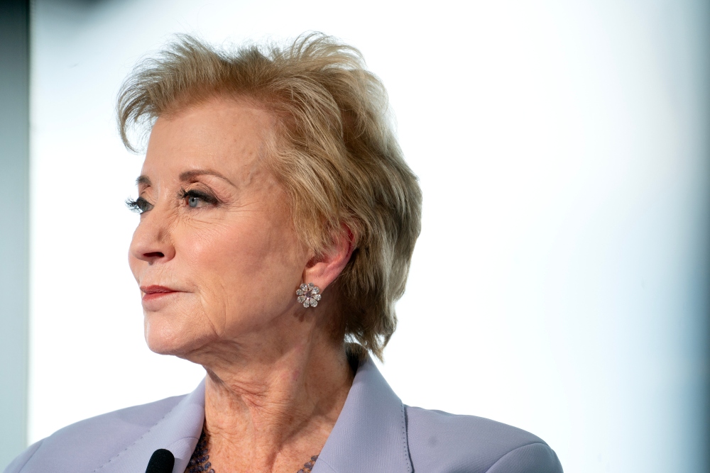 U.S. Education Secretary Linda McMahon has said she wants to "peel back the layers of federal bureaucracy." (Bloomberg via Getty Images)