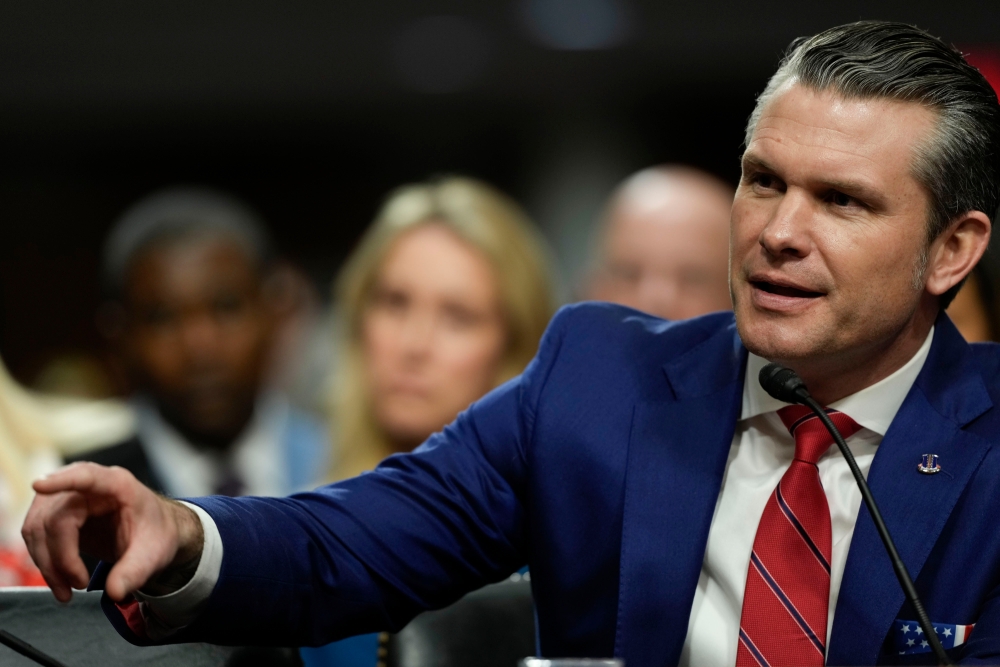 Secretary of Defense Pete Hegseth has 30 days to present a plan on how to implement President Trump's executive order on transgender people in the military. (Bloomberg via Getty Images)