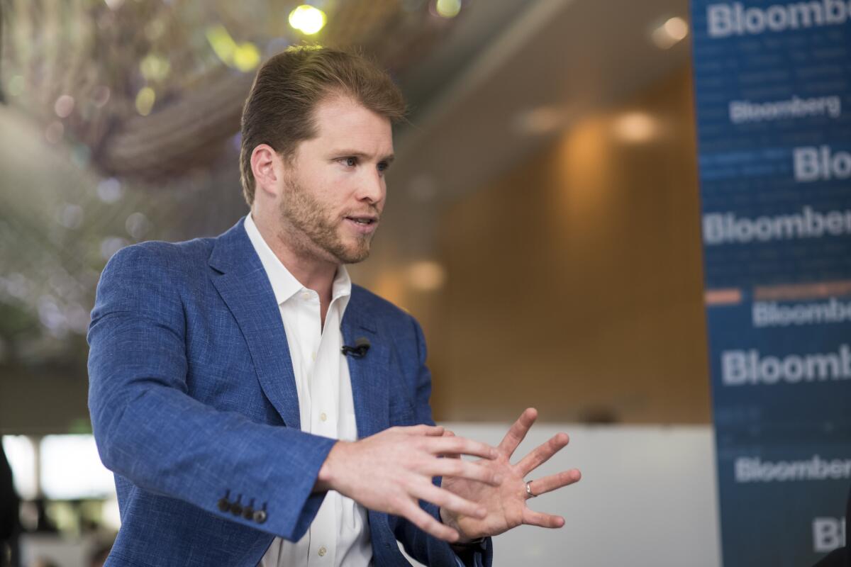Joe Lonsdale, founder of the conservative think tank Cicero Institute, at Stanford University in 2017. Many state legislators have taken inspiration from the think tank regarding policies around homelessness.