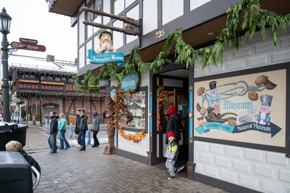 Tourists are drawn to Leavenworth because of the Bavarian theme that's been adopted by all of the town's businesses, including the local McDonald's. Wagner boasts that the nutcracker museum and its gift shop have become one of its main attractions.
