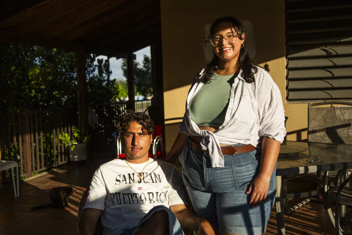 Jason Domenech Nazario, 27, and Michelle García Mercado, 29, are longtime friends who reunited after they both flew back to Puerto Rico for Bad Bunny's concert. He lives and works in Boston. She, in Orlando.