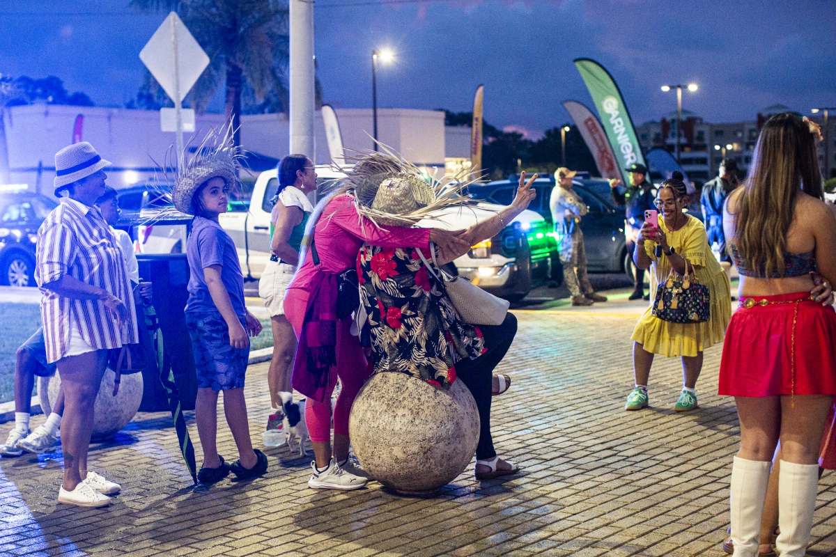 Capturing memories before a recent concert.