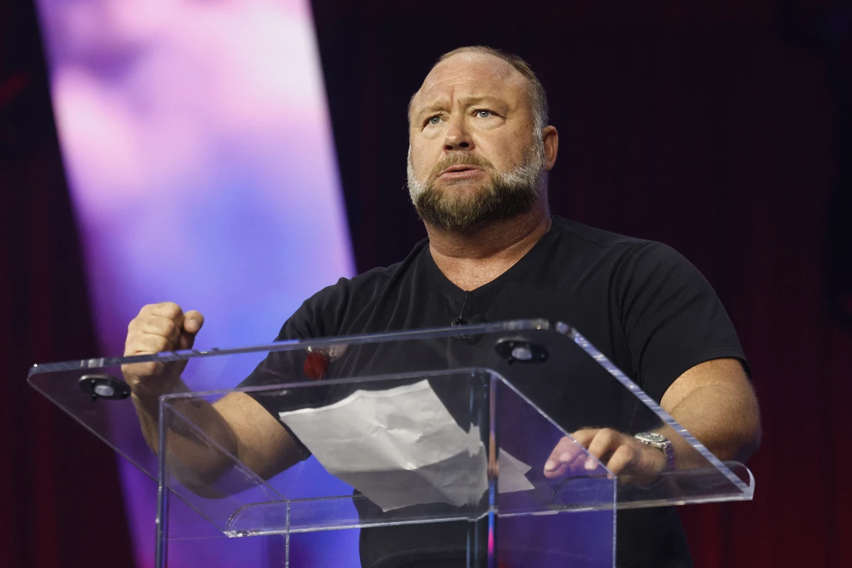 Conspiracy theorist and Infowars host Alex Jones, pictured in June, says even if his show and its parent company, Free Speech Systems, are shut down as a result of the auction, he will not be silenced.
