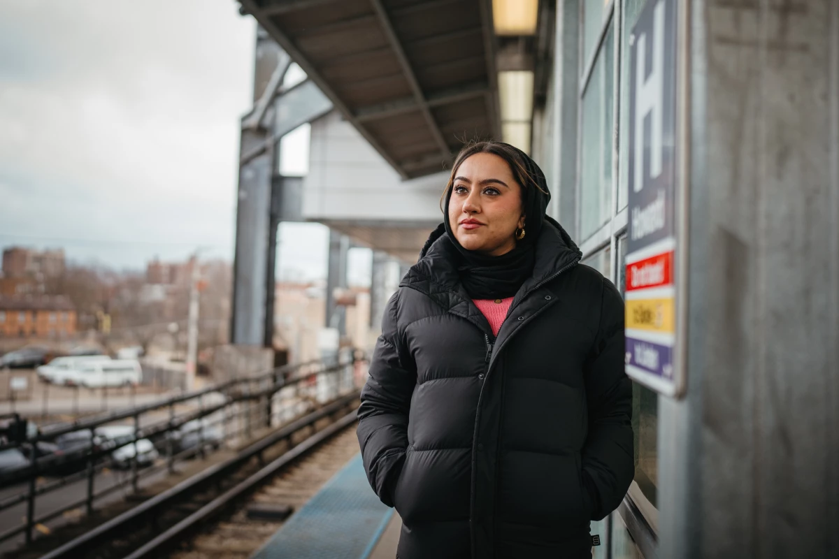 Bushra Amiwala, 28, was born and raised in the district and has described herself as a homegrown candidate with deep local roots in the diverse North Shore community.