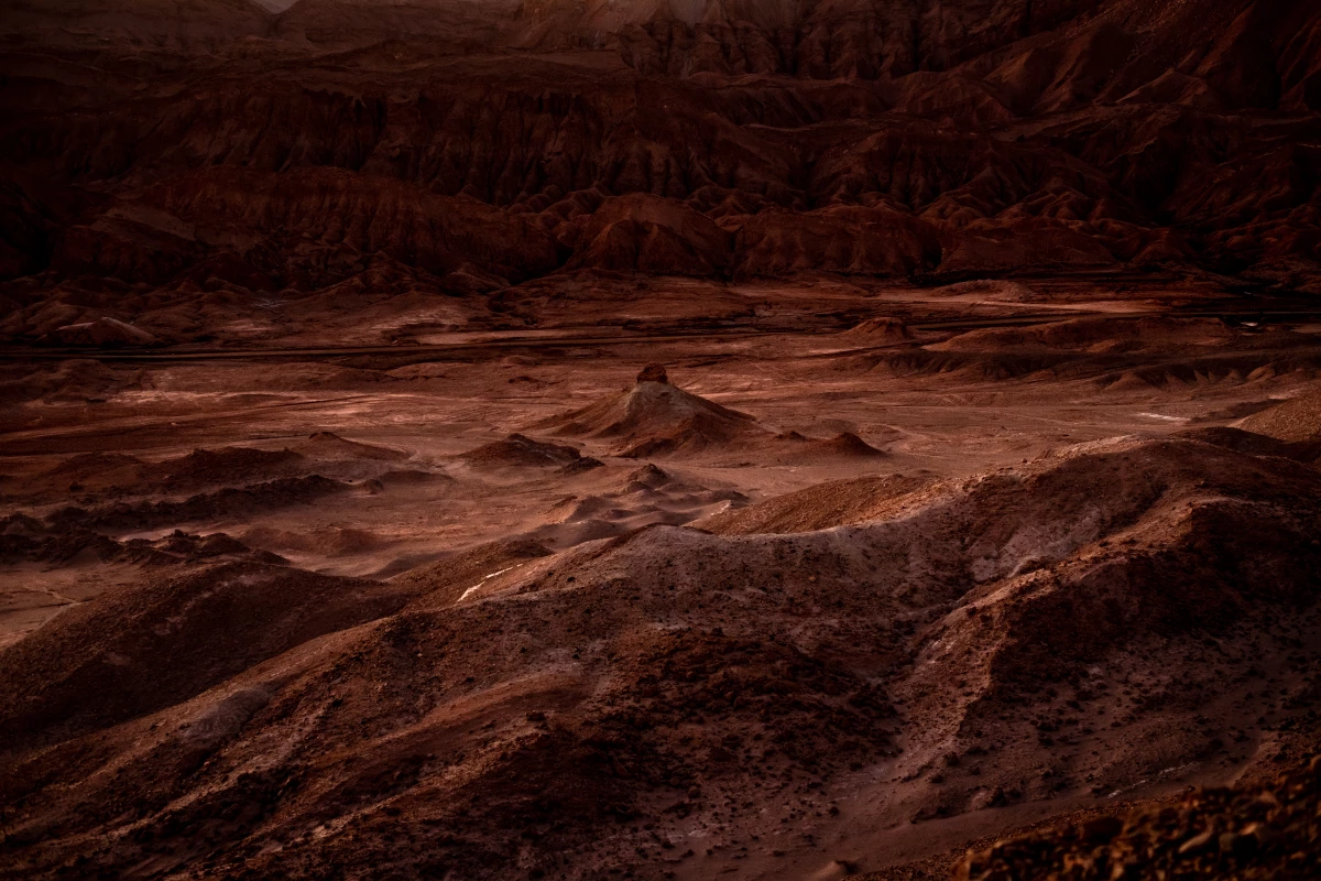 The Salt mountain range in the Atacama desert.