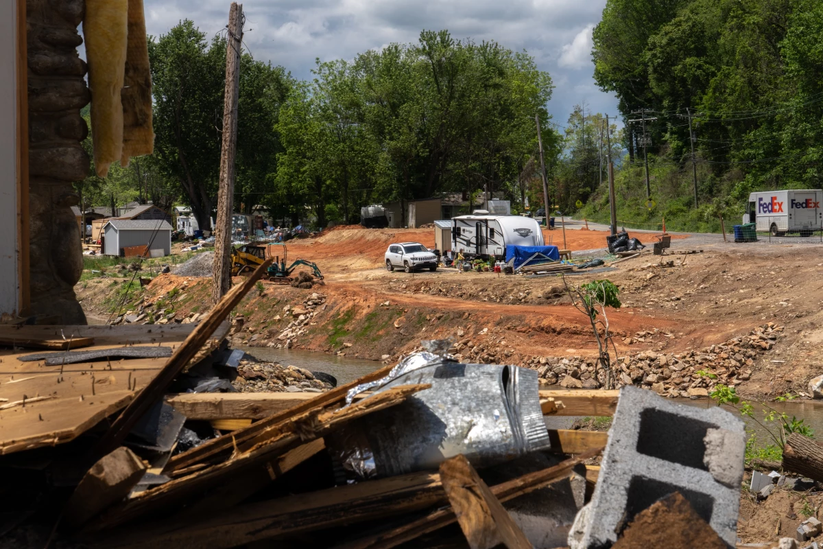 Many residents of the areas hit hardest by Tropical Storm Helene, like Swannanoa, N.C., are still living in temporary housing. Some residents have moved into small sheds or trailers after their previous homes were destroyed by the floodwaters or fallen trees.