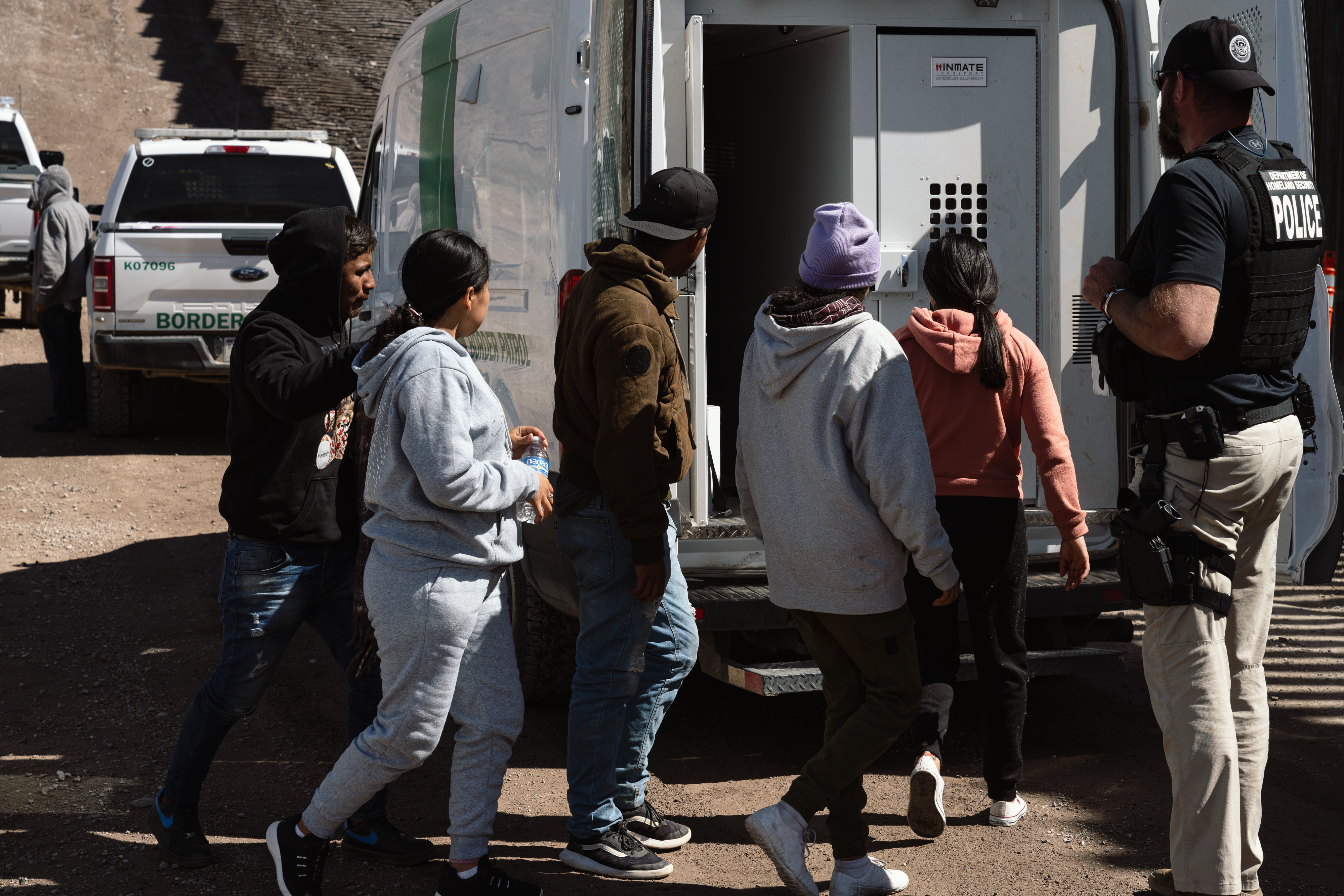 Migrants At The US-Mexico Border In Arizona