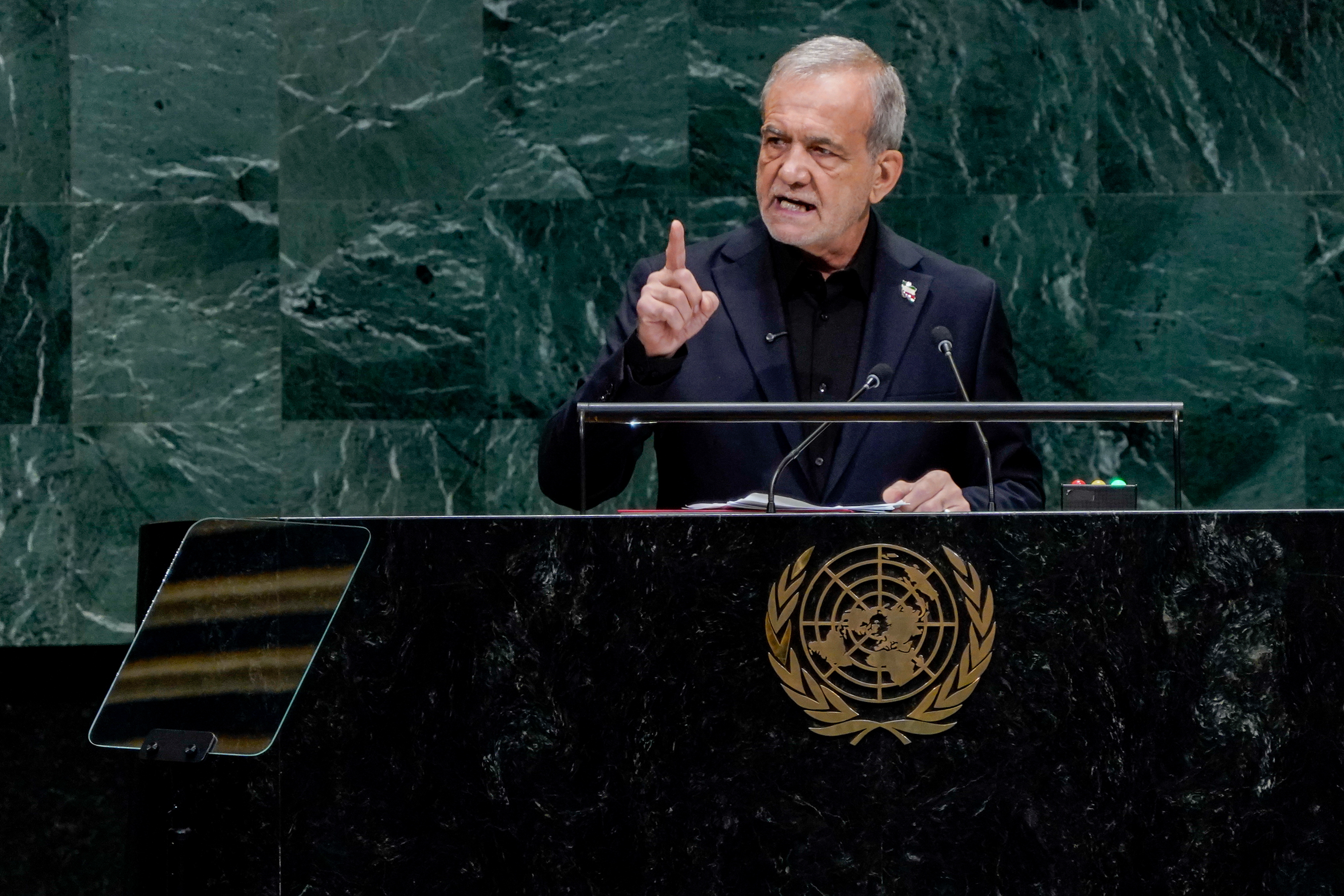 Iran’s president gives a rare wartime speech at the U.N.