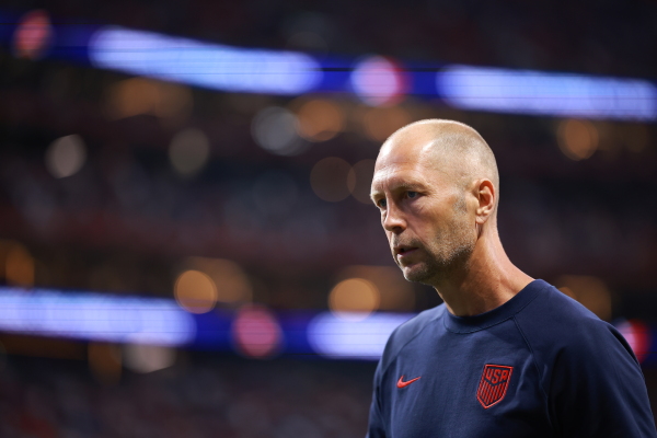 The now-former coach of the U.S. men's national team, Gregg Berhalter, pictured after the team's loss to Panama last month.