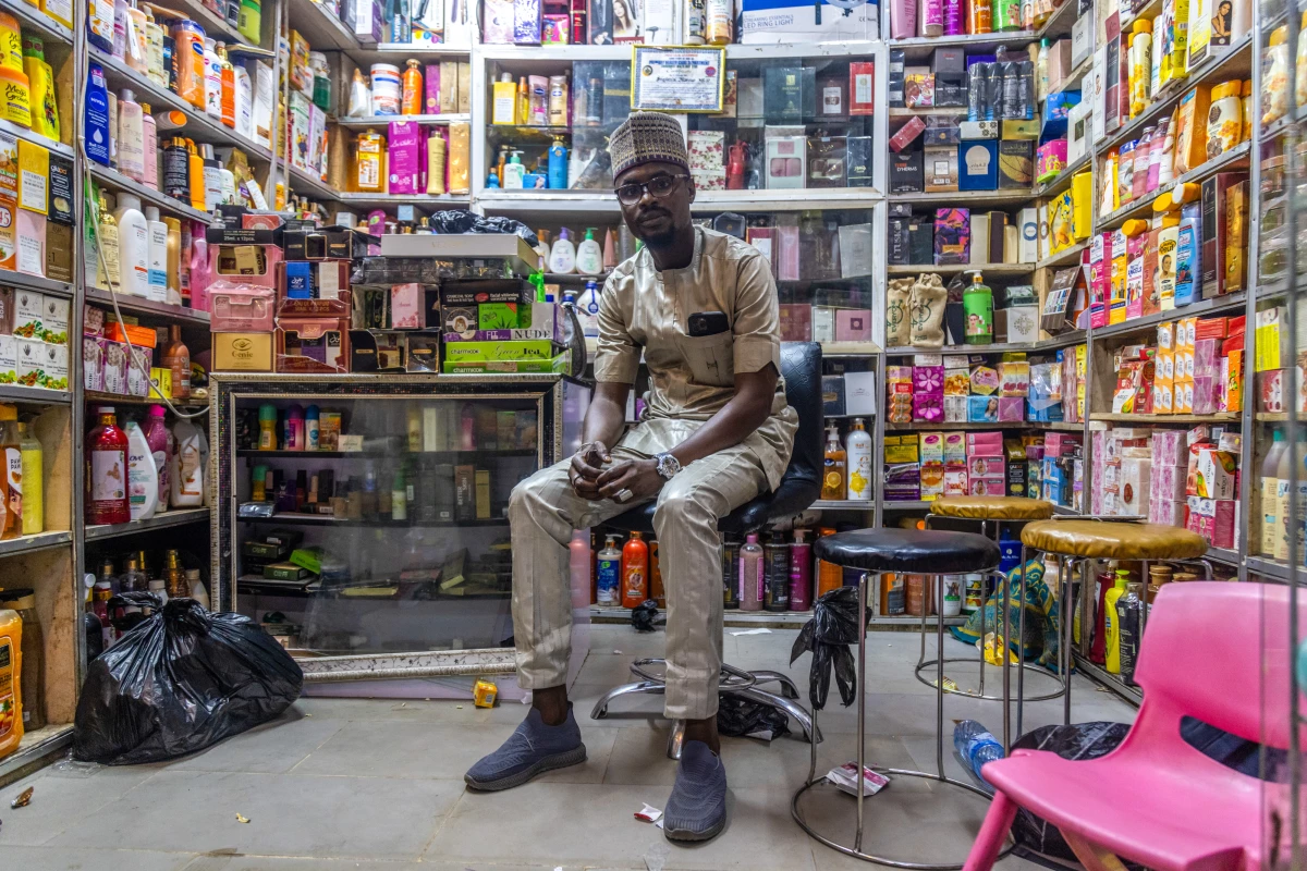 Shafari Mansur is one of more than a dozen cosmetologists at the Sabon Gari market in Kano, northern Nigeria — the country's third most populous city and a hub for skin whitening.